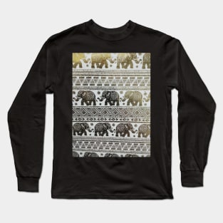 Elephants Patterned Print Long Sleeve T-Shirt